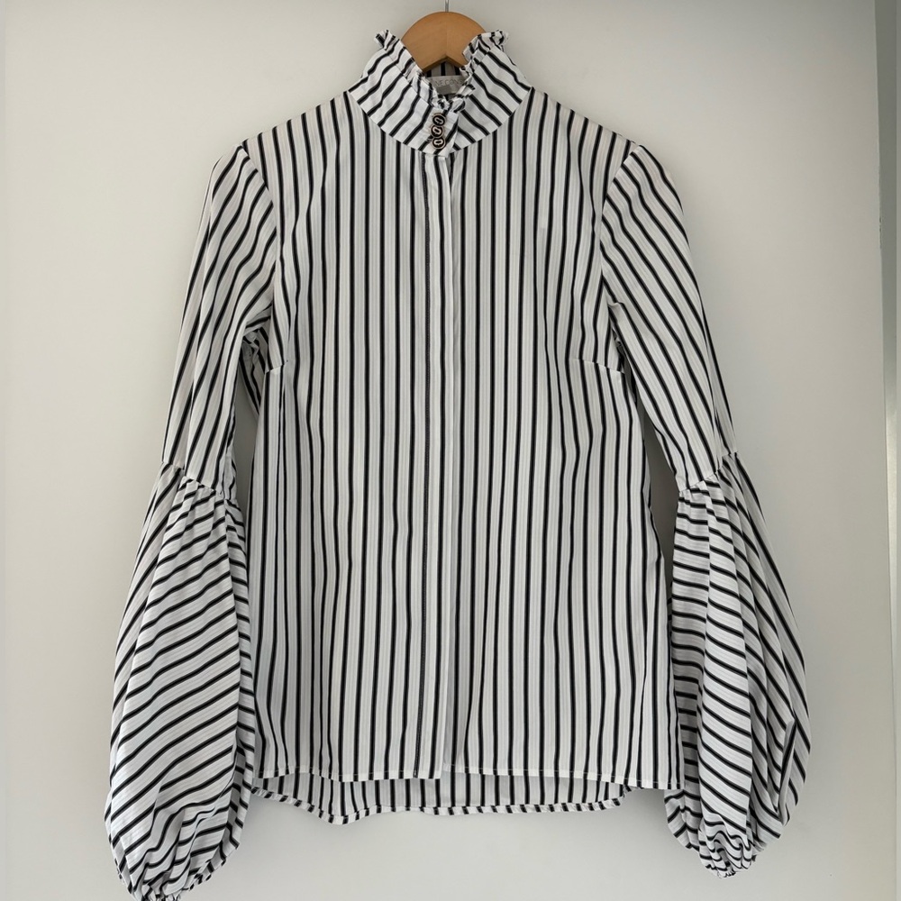 Caroline Constas | Jacqueline Striped Shirt | 100% Cotton | Size M